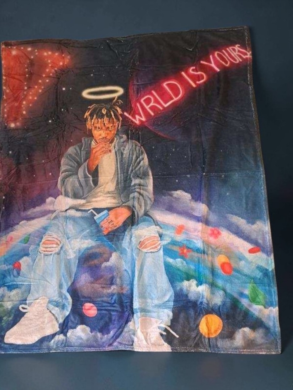 juice world 40x 50 fleece throw  blanket
